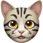 Striped cat sticker