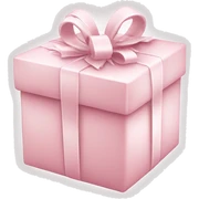 Light pink Christmas gifts under a white Christmas tree  sticker