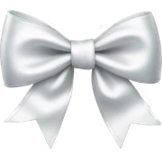 white satin bow sticker