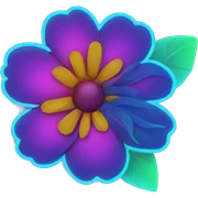 Neon flower sticker