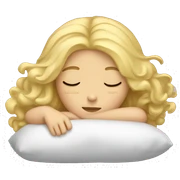 Blond girl sleeping sticker