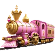 pink princess train sticker