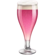 Pink beer with glitter sticker