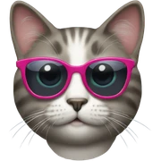 Cat with sunglasses sticker
