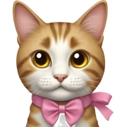 Cat with bow sticker
