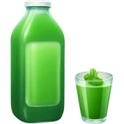 Bottled green juice sticker