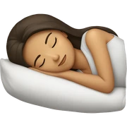 Brunette girl sleeping sticker