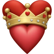 Crown and hearts sticker