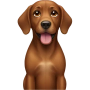 brown dog  sticker