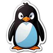 An angry penguin sticker