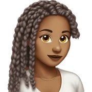 Brownskin, box braids  sticker