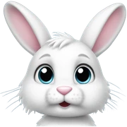 White Bunny blowing kisses sticker