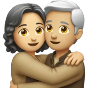 Couple hugging sticker