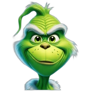 The grinch blue sticker