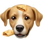 Dog eat pita sticker