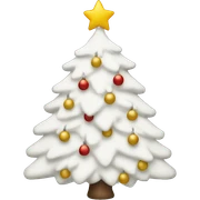 A white Christmas tree sticker
