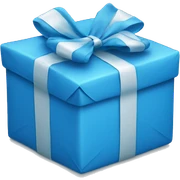 present but blue wrap sticker