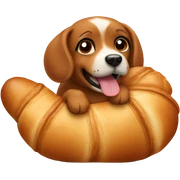 croissant dog  sticker