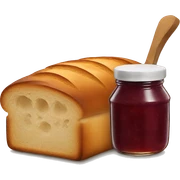 Jam and bread  sticker