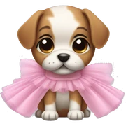 Puppy wearing tutu sticker