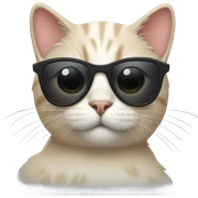 Cat with sunglasses sticker
