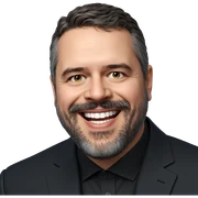 smiling portrait of a man sticker