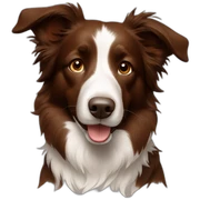 brown border collie sticker