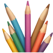 colored pencils sticker