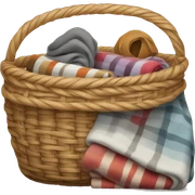 Basket of blankets sticker