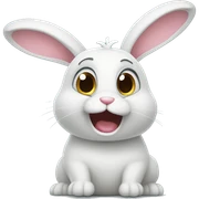 surprised bunny  sticker