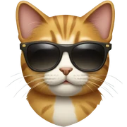 Cat with sunglasses sticker