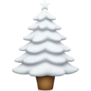 White Christmas tree sticker