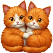 Two cats in love cuddling sticker
