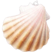Pink and white seashell layer necklace  sticker