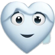 Snow heart sticker