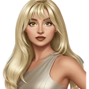 blonde girl in elegant dress sticker