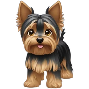 Braided hair yorkie terrier sticker