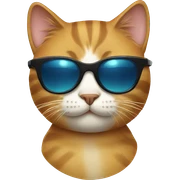 Cat with sunglasses sticker