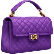 Una borsa chanel viola sticker
