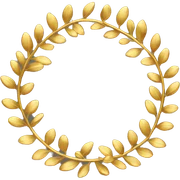 Gold wreath sticker