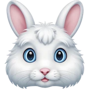 White rabbit has got blue eyes  sticker