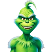 the grinch blue sticker