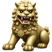 foo dog statue sticker