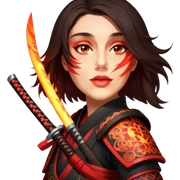 Fire-Wielding Samurai sticker