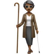 Blind woman sticker