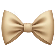 Beige bow sticker