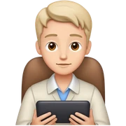Person typing  sticker