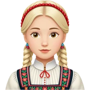 norwegian traditional bunad sticker