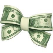 Money bow sticker