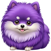 Purple Pomeranian  sticker